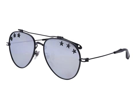 givenchy gv 7057/stars sunglasses - 807-black dc|Givenchy GV7057Stars 807 DC Unisex Aviator Sunglasses Black .